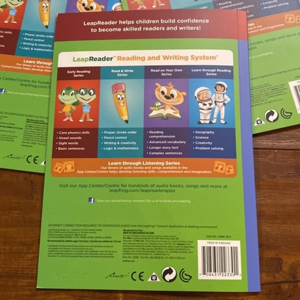 LeapFrog Tag LeapReader Learn to Read Vol 1 Short Vowels 6 Paperback Books